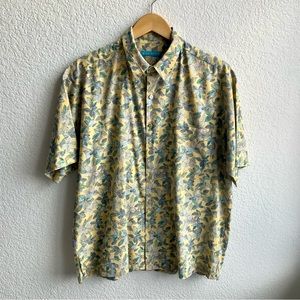 Tori Richard, Tropical Floral, Cotton Lawn Camp Shirt, Sz L